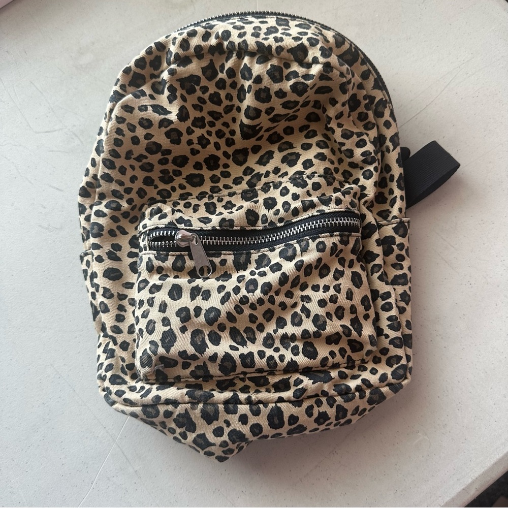 Brandy Melville Cheetah Mini Brown and Black Backpack